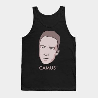 Portrait of Albert Camus - French Philosophy Existentialist Tank Top